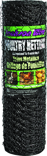 Jackson Wire 12 01 23 29 Poultry Hex Netting, 1 in Mesh, 50 ft L, 24 in W,