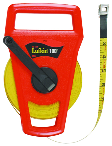 Cresent Lufkin FE100D/1706D Tape Measure, 100 ft L x 1/2 in W Blade,