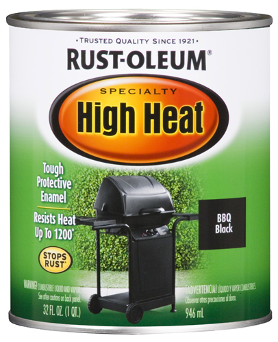 RUST-OLEUM SPECIALTY 7778502 Farm Equipment Enamel, Black, Satin, 1 qt Can