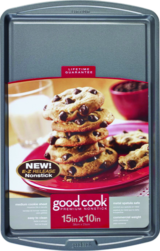 Goodcook 04021 Cookie Sheet, 15 in L, 10 in W, Steel