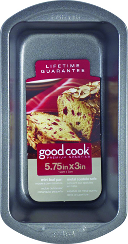 Goodcook 04024 Non-Stick Loaf Pan, 10-1/2 in L, 8.8 in W, Steel, Gray