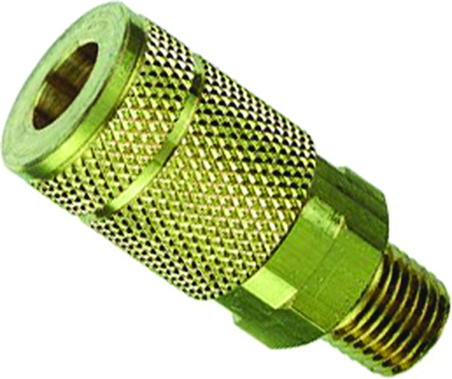 Tru-Flate 13-605 T-Style Coupler, 3/8 in MNPT, Steel