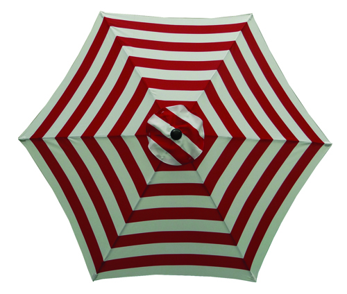 Seasonal Trends Market Umbrella, 9 Ft H, Red/White