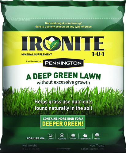 Ironite 100519429 Lawn Fertilizer, 3 lb Bag