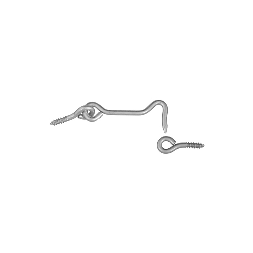 National Hardware V2000 Series N117-952 Hook and Eye, Steel, Zinc, 2 Pack