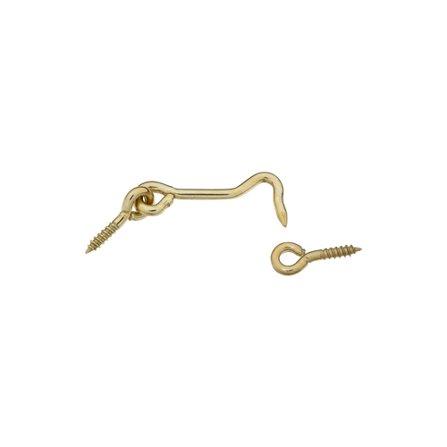 National Hardware V2001 Series N118-117 Hook and Eye, Brass, 1 Pack