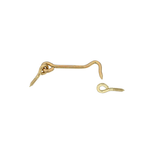 National Hardware V2001 Series N118-158 Hook and Eye, Brass, 1 Pack