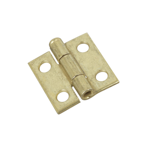 National Hardware N141-622 Narrow Hinge, 7 lb Weight Capacity, Steel, Brass