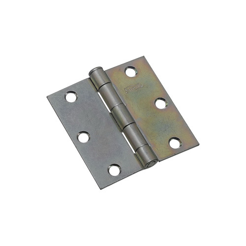 National Hardware N195-651 Broad Hinge, 50 lb Weight Capacity, Steel, Zinc