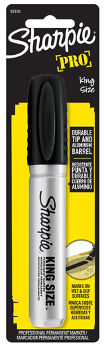 Sharpie 15101 Pro King Size Permanent Marker, Chisel Black Lead/Tip