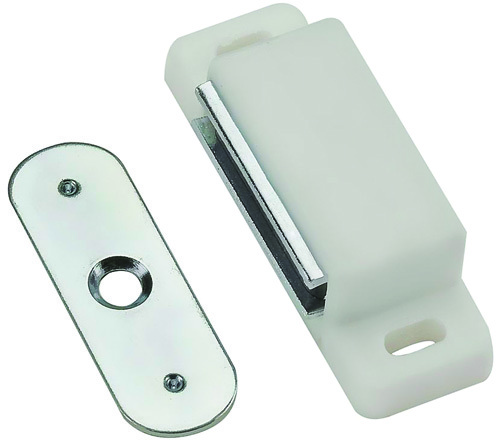 National Hardware V713 Series N149-898 Magnetic Catch, Nylon/Steel, White