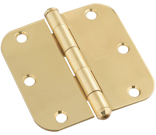 National Hardware N197-756 Door Hinge, 25 lb, 6 Holes, Solid Brass, Solid