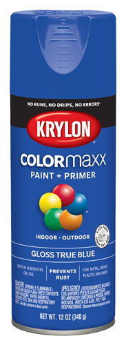 Krylon K05191007 Spray Paint, Gloss, True Blue, 12 oz Can