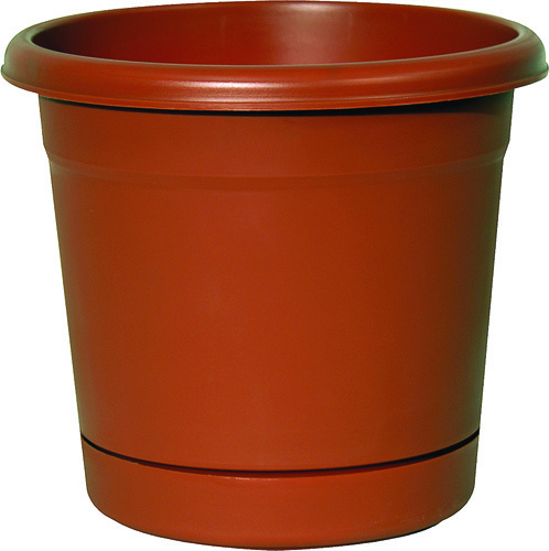 Southern Patio RR2006TC Rolled Rim Planter, 17.13 in H, Round, Plastic,