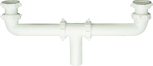 Plumb Pak PP930W Center Outlet, 1-1/2 in Slip Joint, White