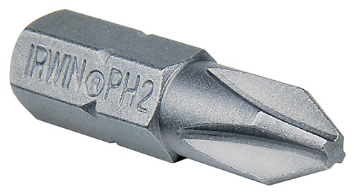 IRWIN 351047XC Insert Bit, #2 Drive, Phillips/Slotted Drive, 1/4 in Shank,