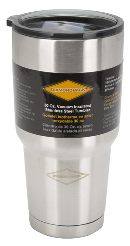 Diamondback Vacuum Insulated Tumbler, Stainless Steel, 30 Oz