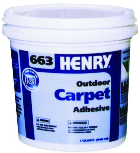 HENRY 12183 Carpet Adhesive, Beige, 1 qt Container