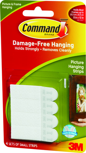 Command 17202 Picture Hanging Strips, 4 lb Weight Capacity, Paper