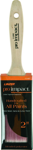 Linzer WC 1160-2 Paint Brush, 2-1/2 in L Bristle, Beaver Tail Handle,