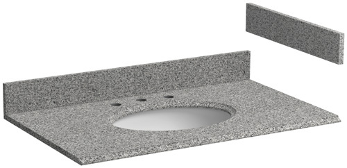 Foremost HG37228RG Vanity Top, 8-5/8 in OAL, 37 in OAW, Granite, Rushmore