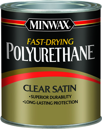 Minwax 23010 Polyurethane Paint, Clear, 0.5 pt Can