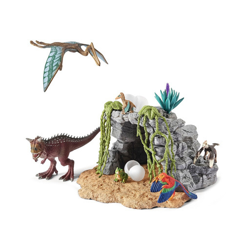 DINOSAUR SET W/CAVE