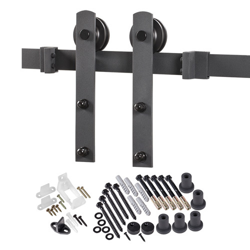 Renin BD100K-07800-MB Straight Strap Barn Door Hardware Kit, Steel, Matte,