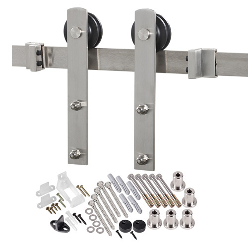 Renin BD100K-07800-SS Straight Strap Barn Door Hardware Kit, Steel,