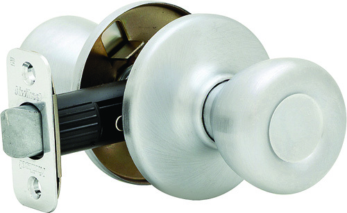 Kwikset 200T26DCPRCLRCS Door Knob, 2-1/4 in Strike, 1-3/8 to 1-3/4 in Thick