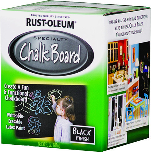 RUST-OLEUM SPECIALTY 206540 Chalkboard Paint Black, 1 qt Can