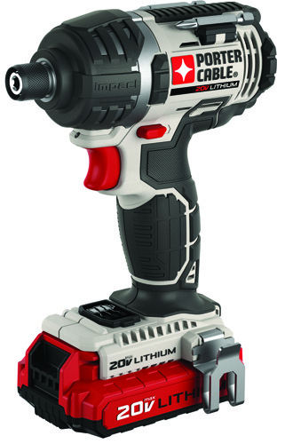 PORTER-CABLE PCCK640LB Impact Driver Kit, 20 V Battery, 1/4 in Drive,