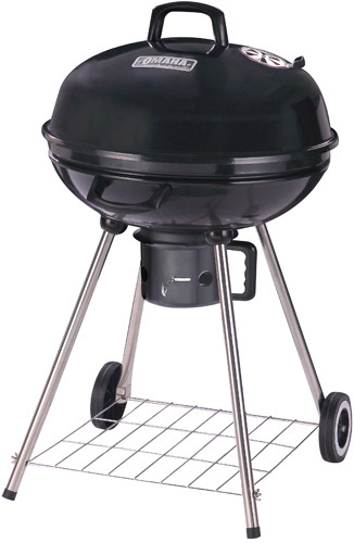 Omaha Kettle Charcoal Grill With Handle, 380 Sq-In, 22-1/2 In Dia 37-3/4 In