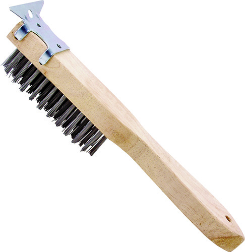 WIRE BRUSH W/SCRAPPER SHOE HANDL