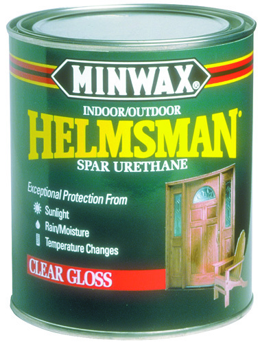 Minwax Helmsman 63200444 Spar Urethane Paint, Clear, High-Gloss, 1 qt Can