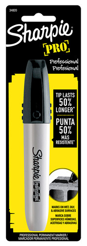 Sharpie Professional 34820 Permanent Marker, Chisel Black Lead/Tip