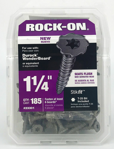 Rock-On 23300 Cement Board Screw, #9 Thread, High-Low, #2 Drive, Type S