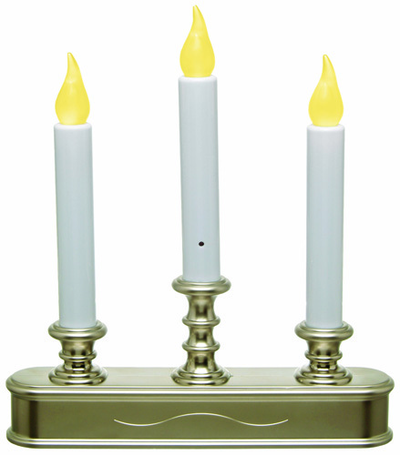 Celebrations FPC1230P Battery Operated Three Tier Candle, Pewter Base