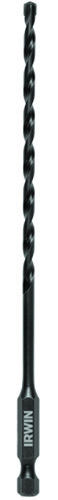 IRWIN 1870545 Masonry Bit Impact Drill Bit, 3-3/4 in L Flute, Hex Shank, 1/4