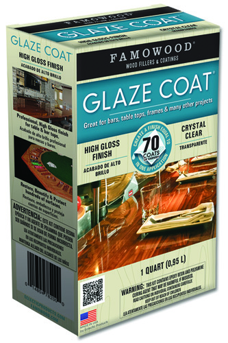 Eclectic 5050080 Glaze Epoxy Coating, Clear, 1 qt Container