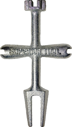 Superior Tool 03930 Plug Wrench, Iron