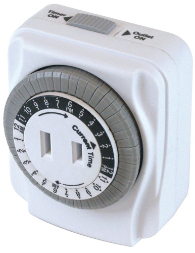 PowerZone Indoor Electromechanical Timer, 125 V, 8 A, 24 Hr