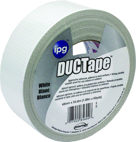 IPG 20C-W2 Utility-Grade Duct Tape, 60 yd L, 1.88 in W, Rubber Adhesive,