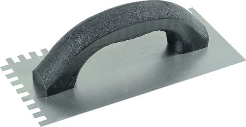 M-D 49104 Tile Installation Trowel, 9 in L, 4 in W, Square Notch, 1/2 in W x