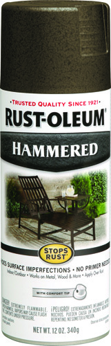 RUST-OLEUM STOPS RUST 7218830 Fast Dry Spray Paint, Hammered, Dark Bronze,