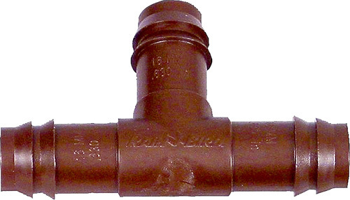 Rain Bird BT50/4PK Non-Threaded Drip Irrigation Tee, 1/2 in Barb, 0 to 50