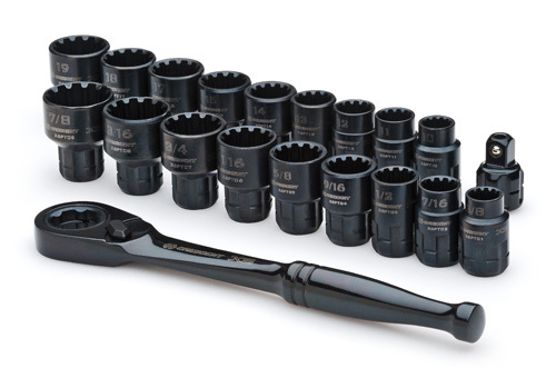 Crescent CX6PT20 Metric/SAE Socket Set, Black, 20-Piece