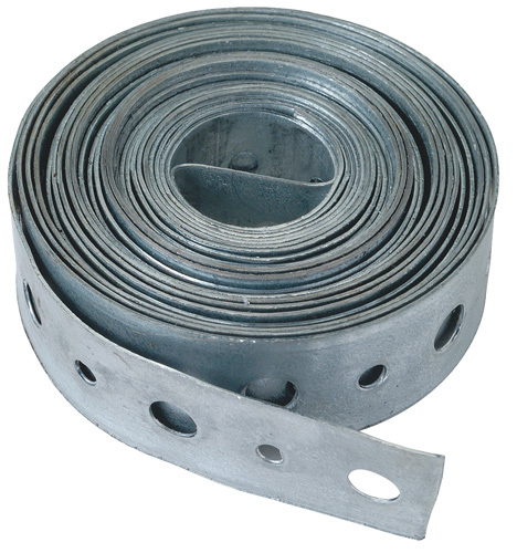 Plumb Pak PP855-8 Pipe Strap, 10 ft OAL, 3/4 in OAW, Galvanized Iron