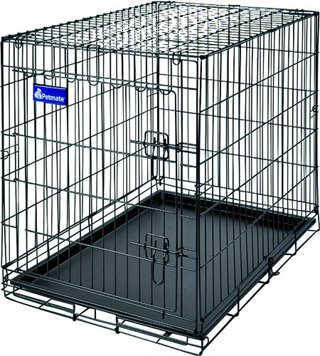 Aspenpet 21944 Sturdy Pet Dog Kennel | 50 to 70 lb Capacity | Black