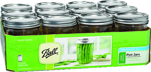 Ball 1440066000 Mason Jar, 16 oz Capacity, Glass